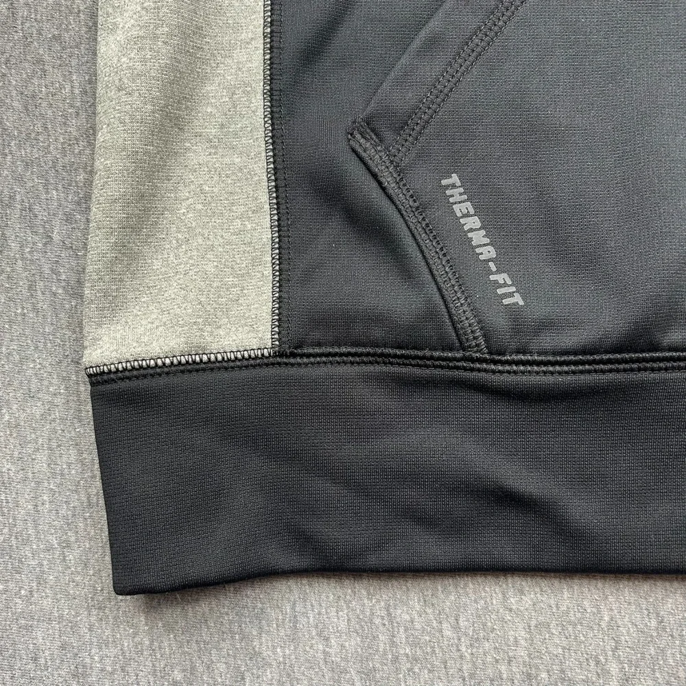 Nike Therma Fit Training Hoodie Mens Medium Full Zip Sweatshirt Black Gym